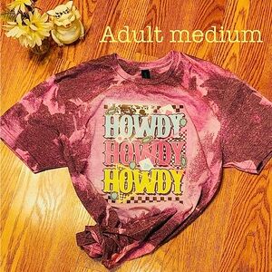 Pink Tie-Dye 'Howdy' T-Shirt